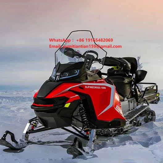 Extra Large High Windshield Snowmobile V Twin Cylinder Gas Engine Intelligent Gauge All Terrain Tracked Snowmobile