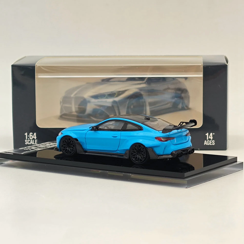 SW 1:64 M4 G82 Modelo Esportivo Limitado 499 Diecast Model Car Collection Auto Toys Presente Azul