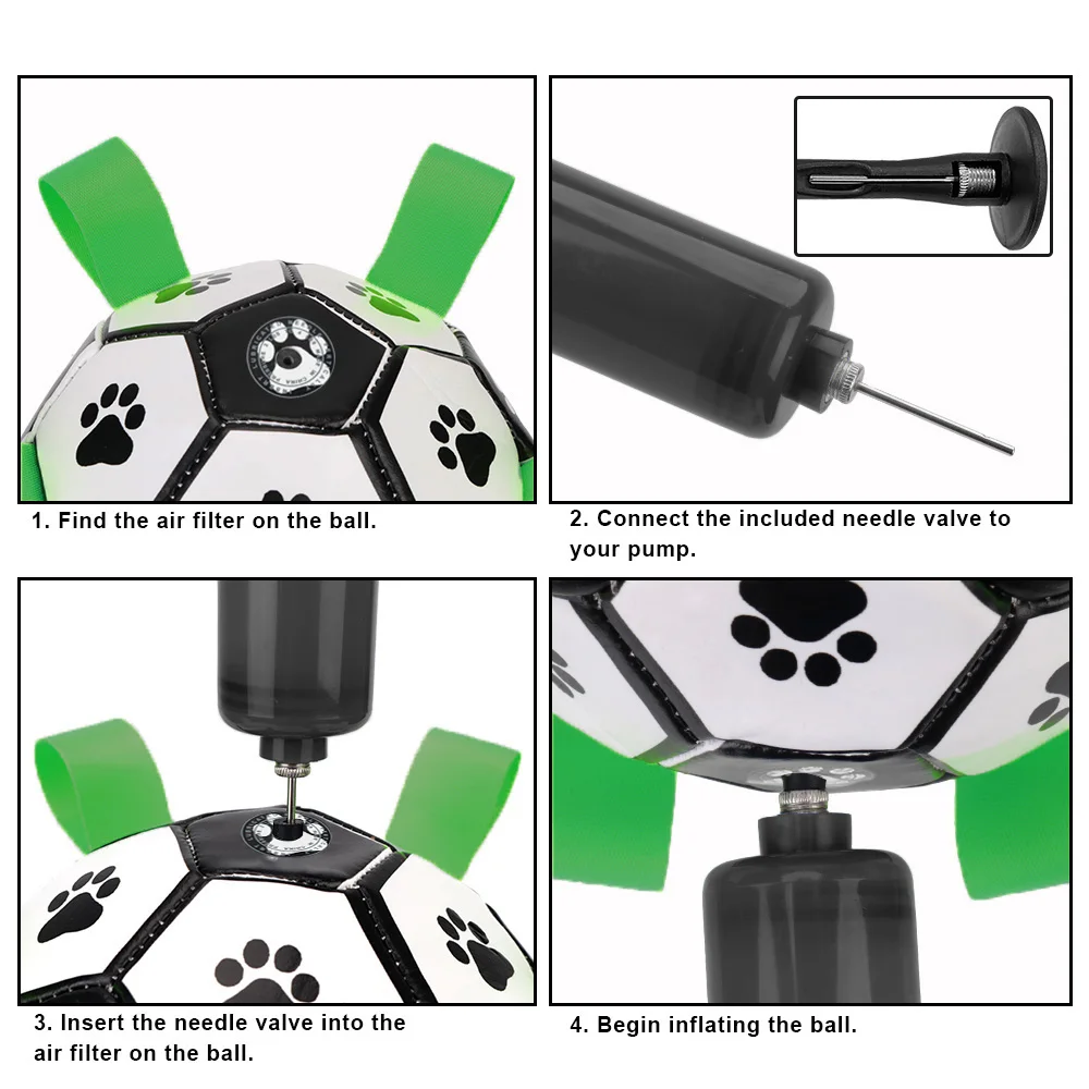 15cm With Grab Tabs Dog Bite Chew Balls Pets Accessories Puppy Outdoor Training Soccer Interactive Pet Football Toys