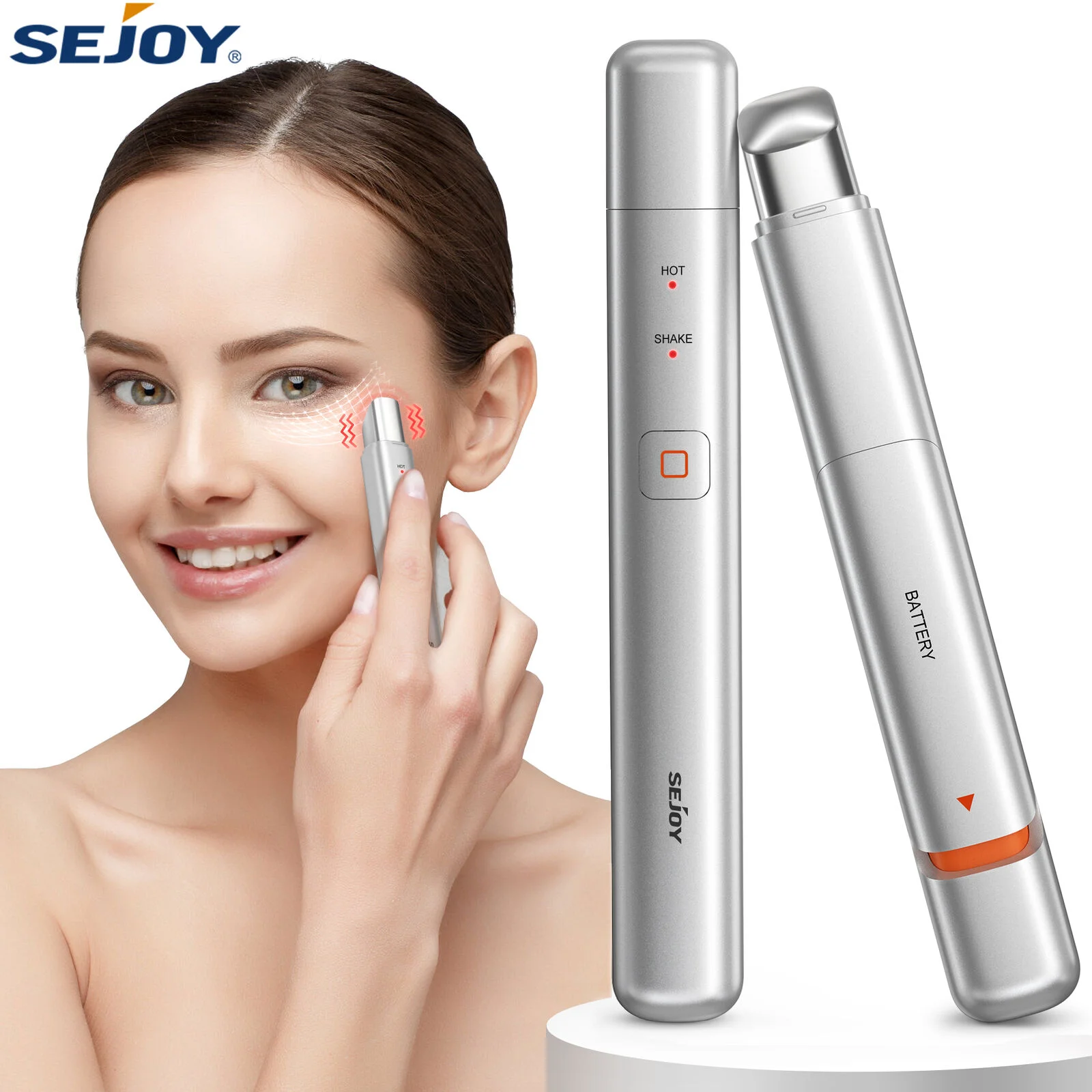 Sejoy Eye Beauty Device Home Skin Care Tool ION Heat Face Beauty Instrument Facial Lifting Massager Anti Wrinkle