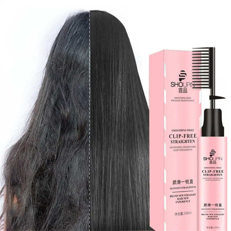 

268ml Hair Straightener Cream Hair Straightening Comb Iron Treatment Comb Persistent Shaping Hair Straightner Softener Relaxers