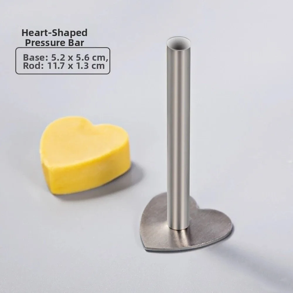 DIY With Pusher Cake Molds Manual Embossing Biscuit Cutters Aluminum alloy Floral Heart Shape Cookie Press Kitchen