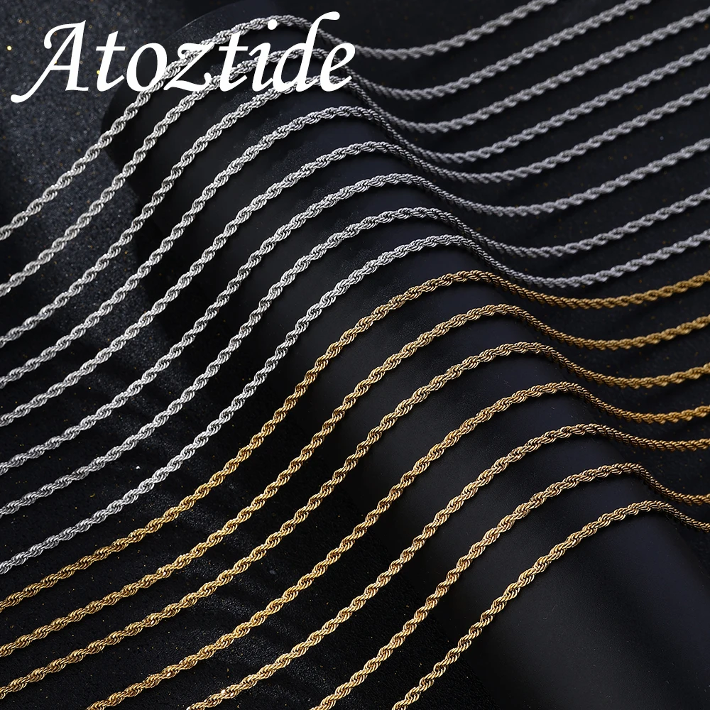 Men Accessories Singapore - Atoztide Kalung Rantai Tali Putar untuk