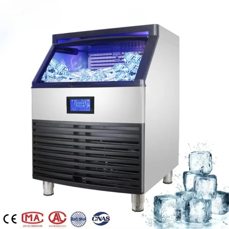 Airo Commercial 48kg Business-Grade Ice Maker with Ice Cube Shape 220V/110V Compressor Pump Water Cooling System