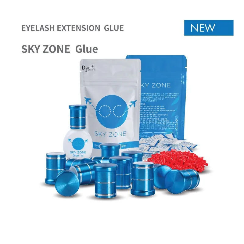 Colle coréenne pour extensions de cils Sky Zone, adhésif à séchage rapide Stronge, faible irritation, faux cils, outils de maquillage de beauté, vente en gros, 5g