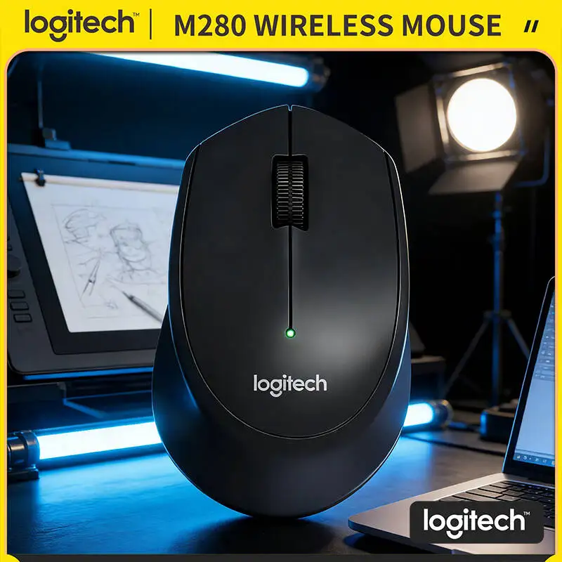 

Logitech M280 Wireless Mouse 1000 DPI Tracking 18-Month Battery 10m Range Ergonomic Grip for Office Home Mac