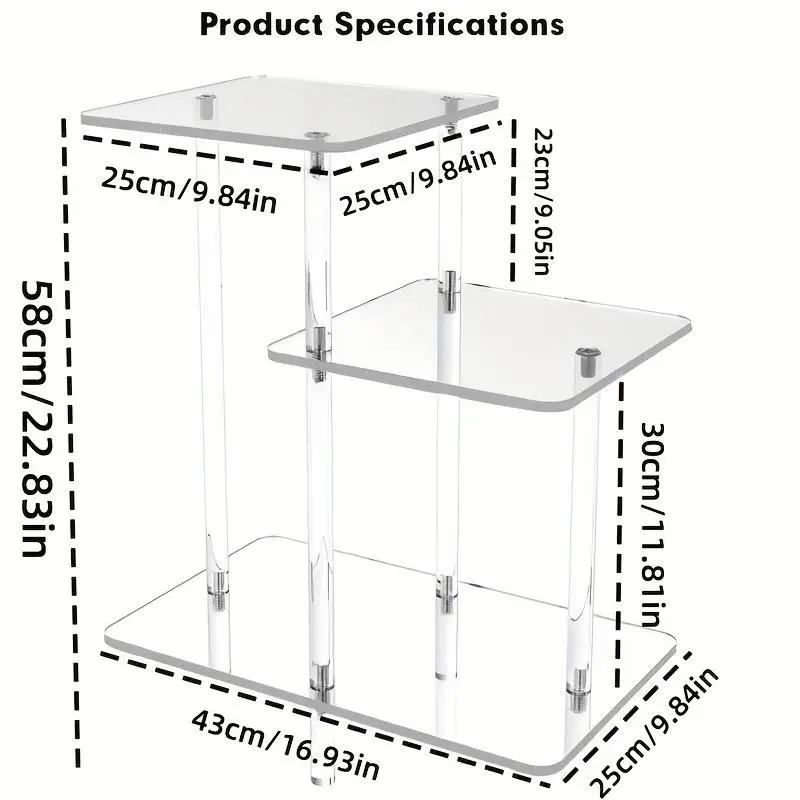 

Прозрачный акриловый приставной столик, компактный вспомогательный столик для спальни, дивана, кровати, гостиной, мебель для дома, декор для интерьера