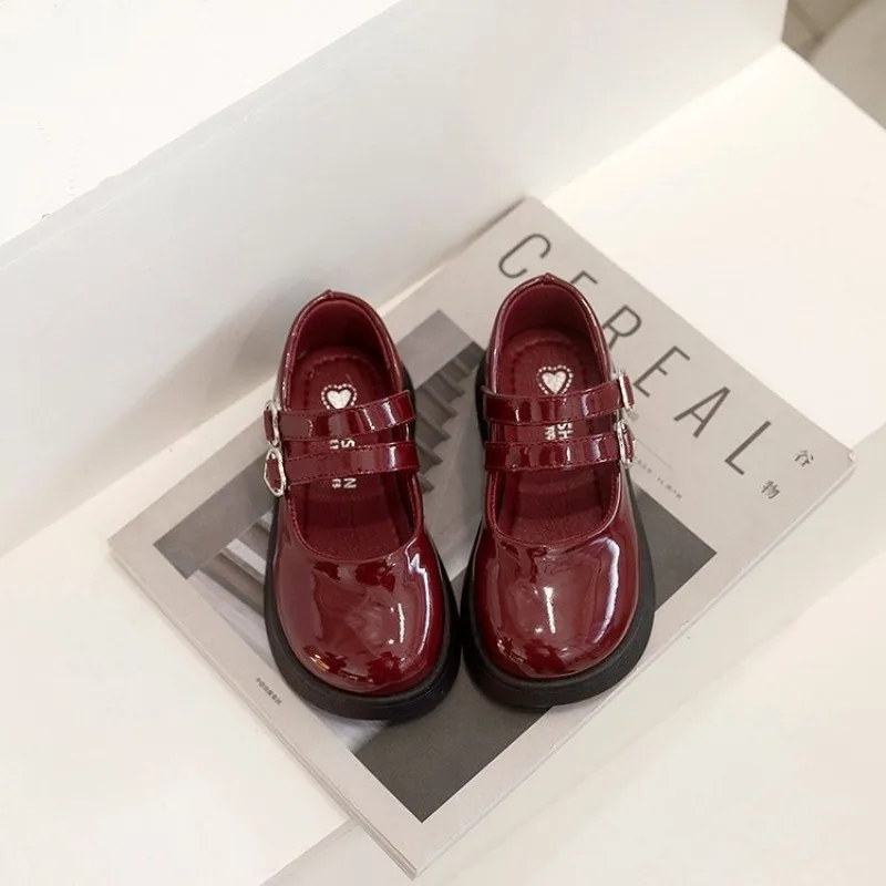 

Детские кожаные туфли Мэри Джейн, весна-осень 2023, модная детская обувь из лакированной кожи, обувь для танцев для маленьких девочек
