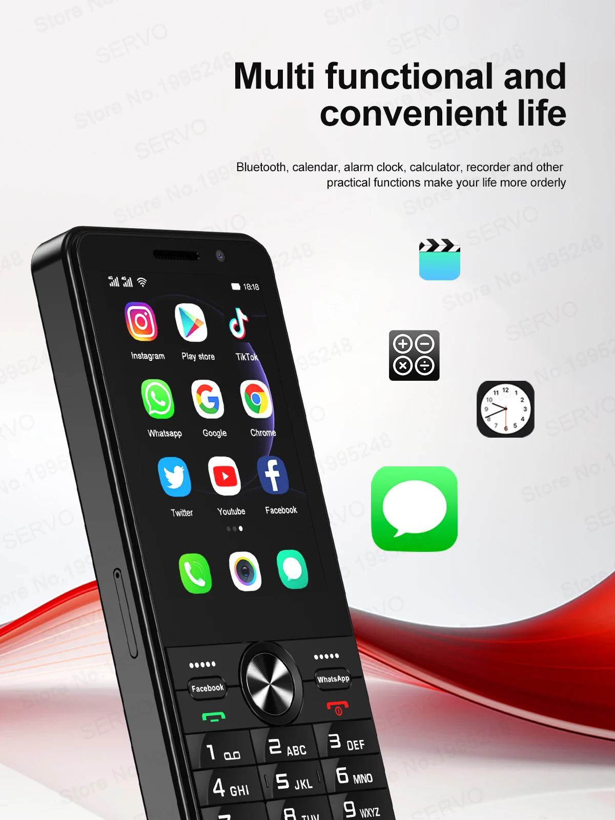 SERVO F24 PRO 4G Android Smart Phone 3.5" HD Screen MTK6737 2GB+16GB WIFI GPS Dual Camera Play Store Mobile Phone 2500mAh TYPE-C