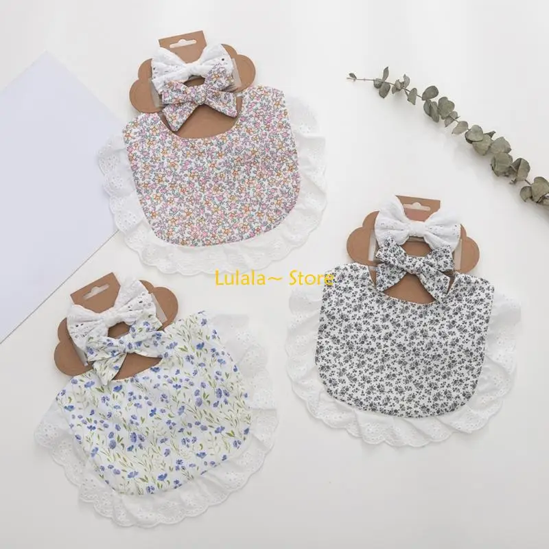 

Y4QA Cotton Saliva Towel Drooling Bib Breathable Baby Burp Cloth for Newborns