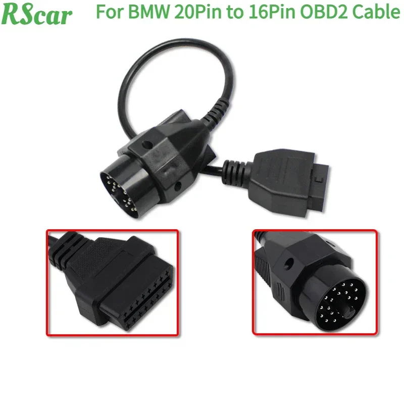 

NEW OBD2 Extension Cable OBDII Adapter for BMW 20pin To 16PIN Female Connector E36 E39 X5 Z3 for BMW 20pin To 16pin Cable Line