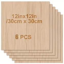 Wood Sheets For Crafts Thick Wood Sheets With Smooth Surfaces-Unfinished For Laser Cutting, Wood Burning, Architectural Models