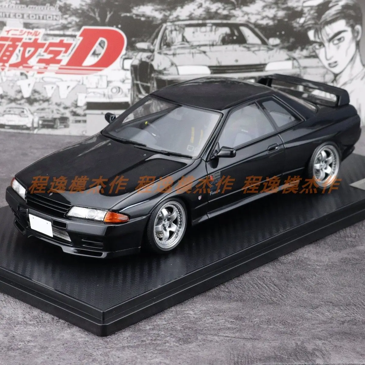 

IG 1:18 Initial D GTR V SpecII R32 Black JDM Simulation Limited Edition Resin Metal Static Car Model Toy Gift