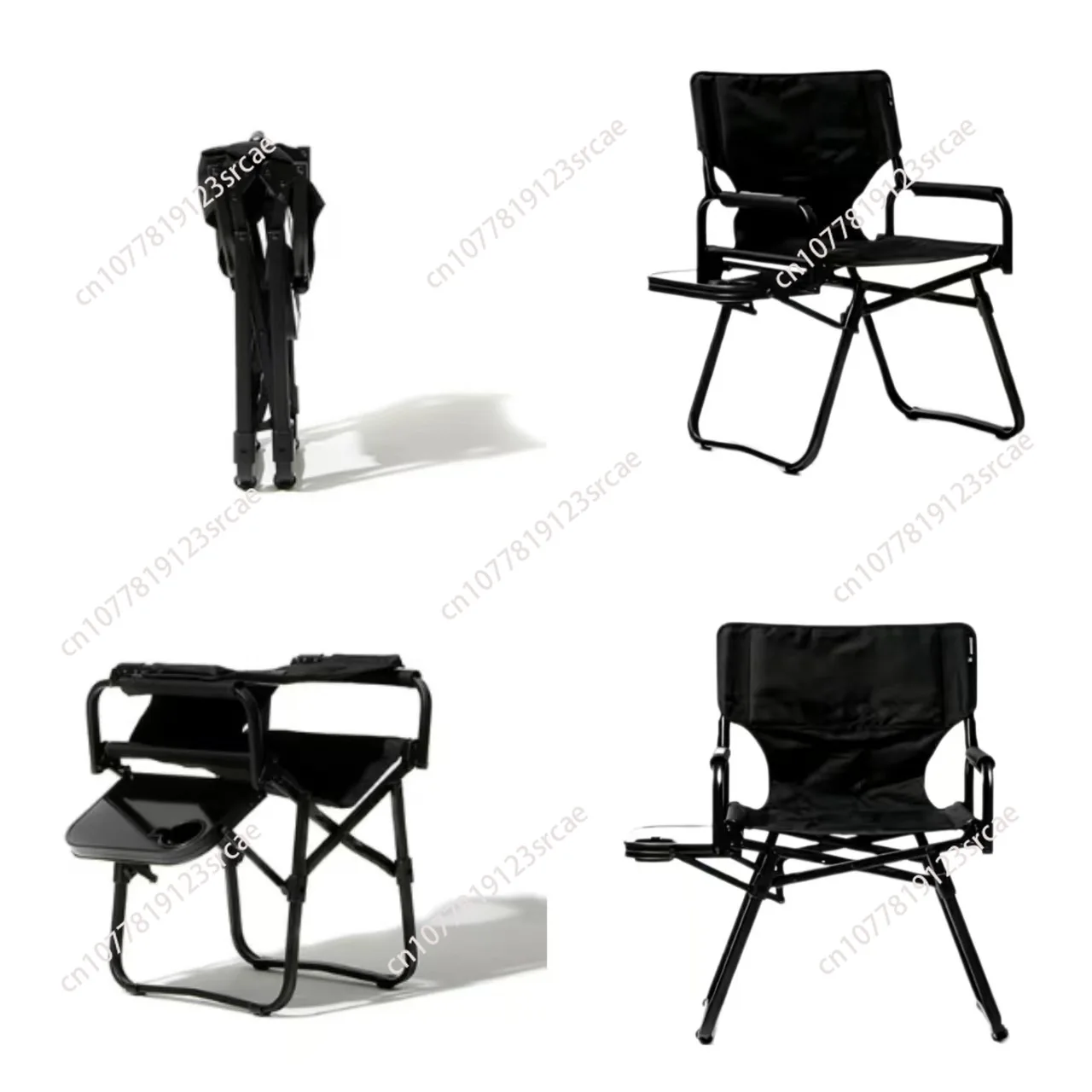 Folding director chair aluminum alloy steel pipe coffee table small table board stool portable backrest fishing chair