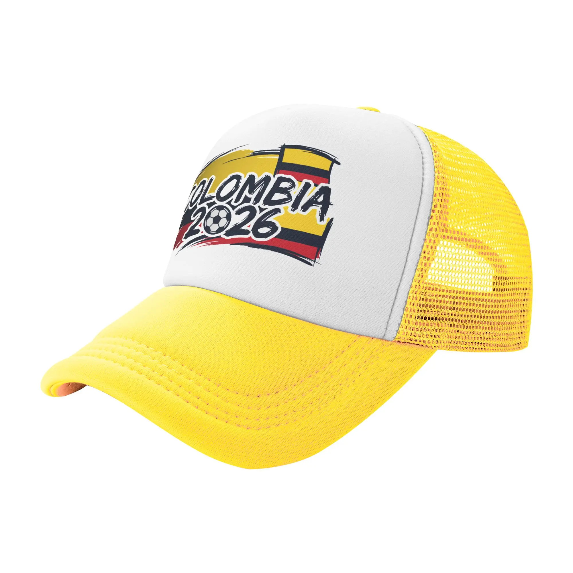 Colombia Football Match 2026 Mesh Baseball Caps Unisex Sun Hats Usa Canada Mexico Soccer Hats Adjustable Summer Trucker Hats