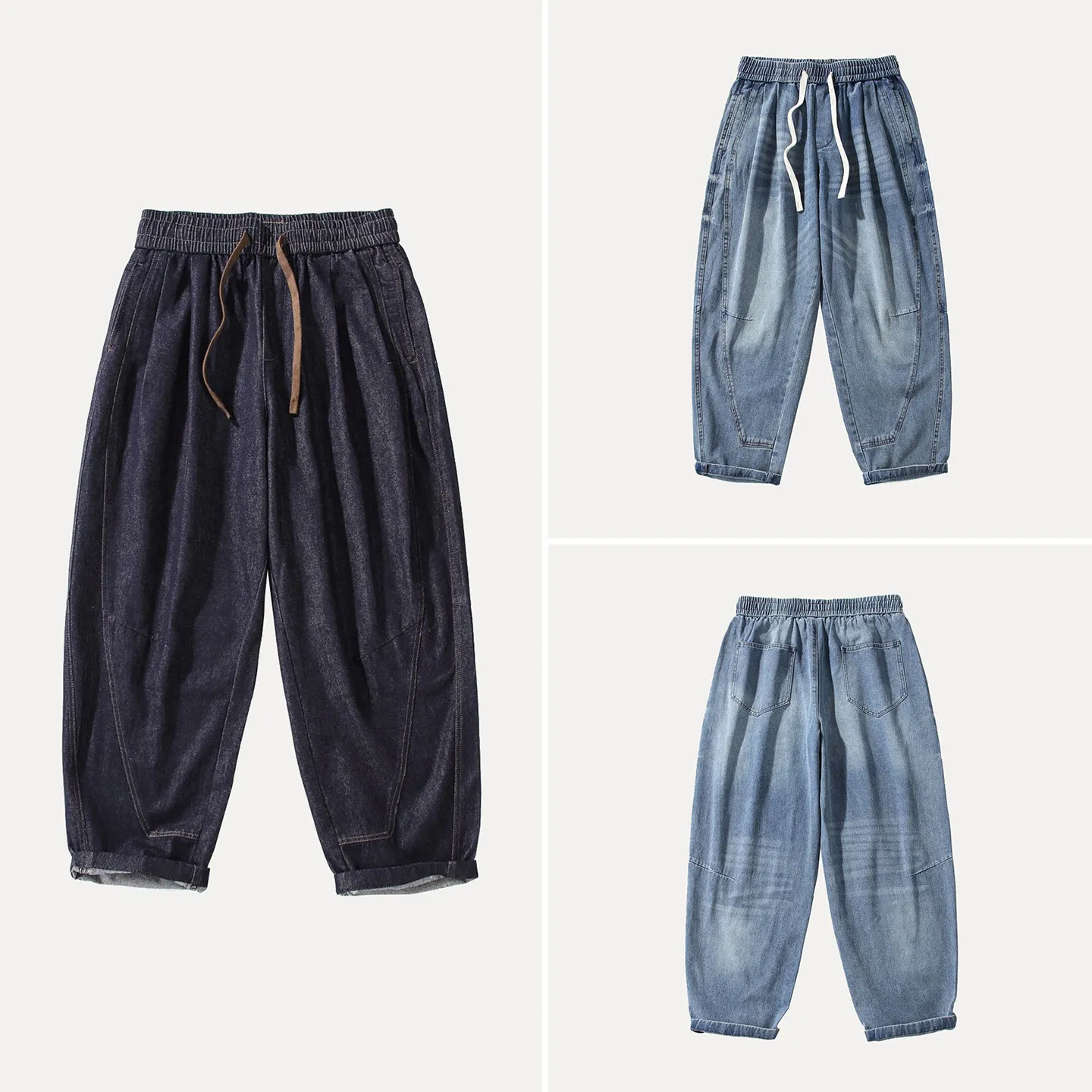 

Мужские джинсы прямого кроя с широкими штанинами, весна 2026, новые, нелиняющие, универсальные, для весенней одежды, прямые брюки-трубы, длинные