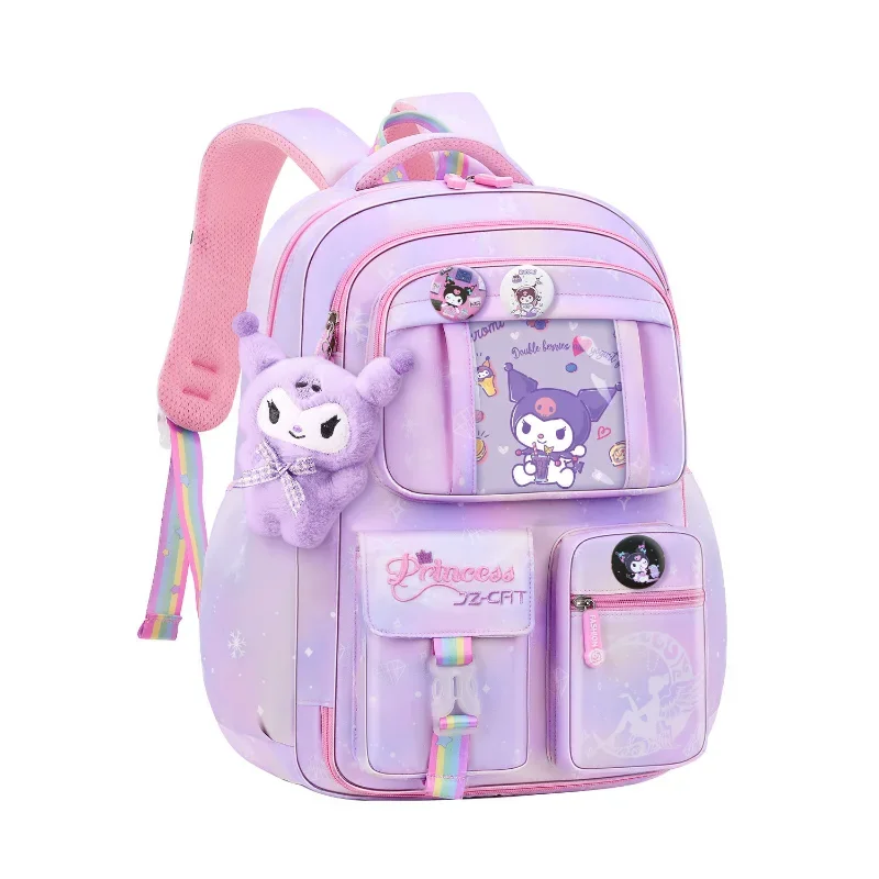 Sanrio-mochila escolar Clow M para estudiantes, mochila ligera y de gran capacidad con protección de la columna vertebral de dibujos animados para niños, nueva