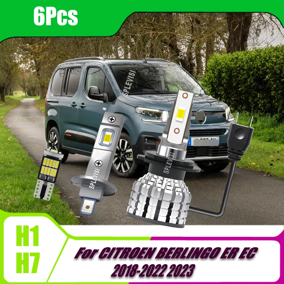 

12v Led White Headlight High Low Side Light Bulbs - transforming your nighttime visibility For CITROEN BERLINGO ER EC 2018-2023