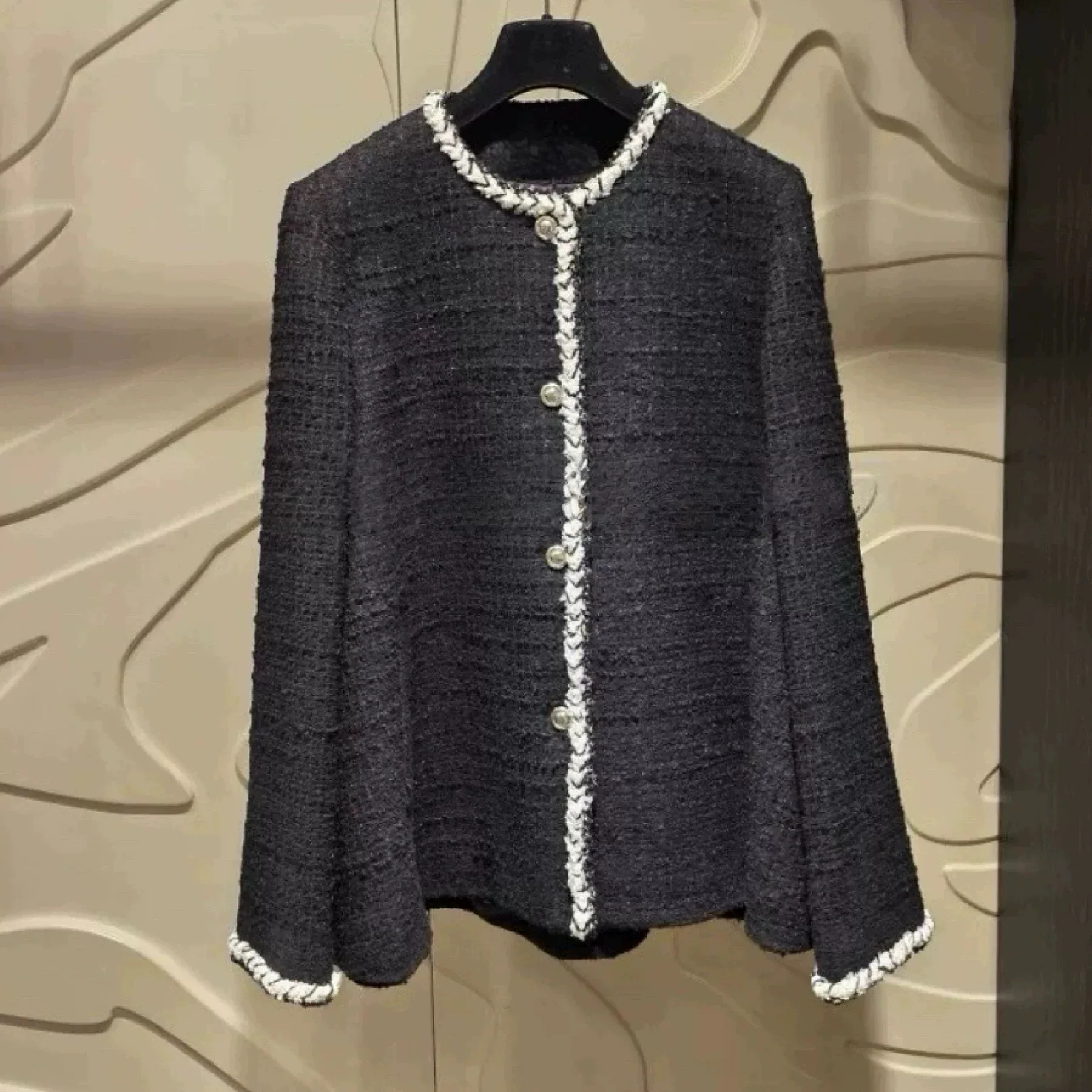 

Lemon Cheese LAN25 Осенняя модная круглая Ne Свободная посадка Универсальная верхняя одежда Ele Commute Sle Long Sve Button...