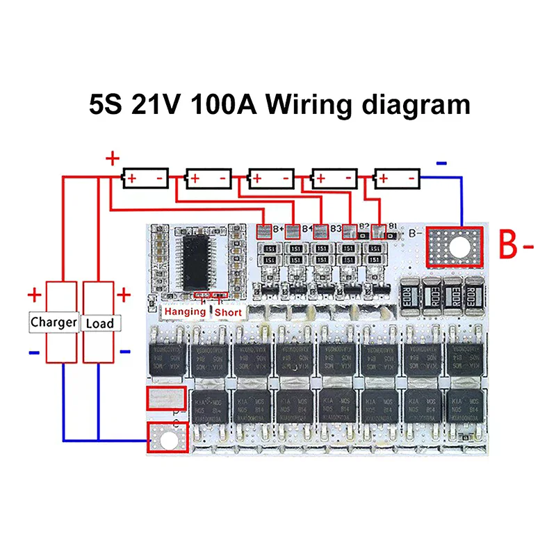 Protect Li-ion Packs! 3s/4s/5s Bms 12v/16.8v/21v 100a Li-ion Lmo Ternary Lithium Battery Protection Circuit Board