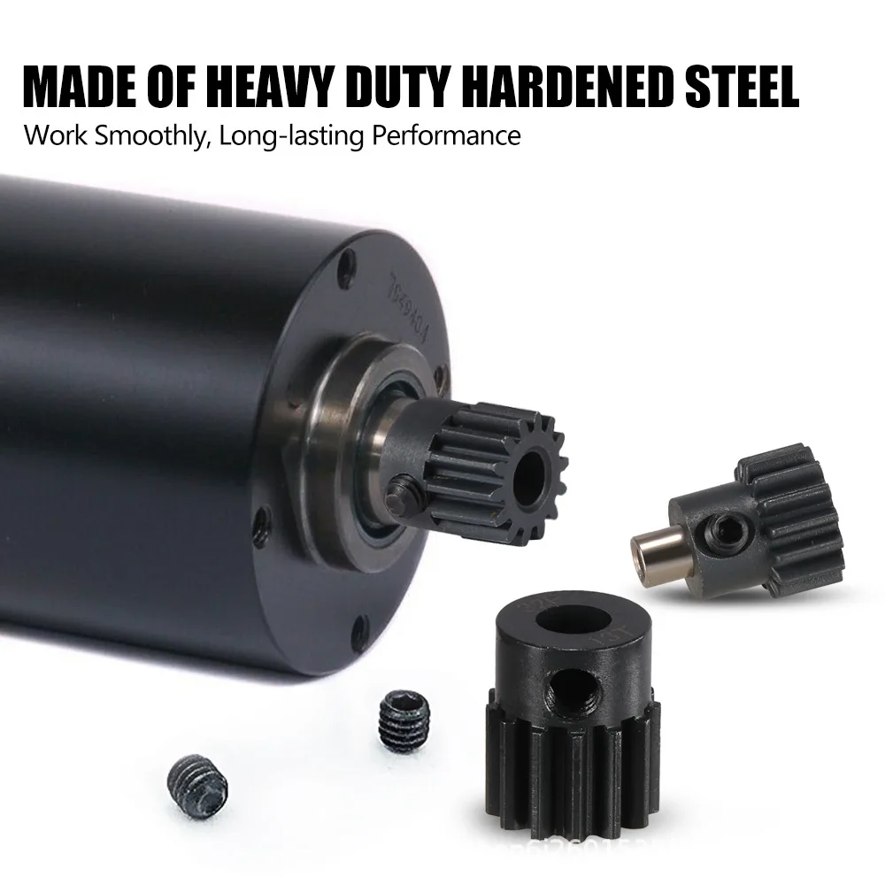 

32P Spur Gear, 5mm Bore, 45# Steel, with Hub, Blackened Finish, 10T-31T. For 1/10 RC Models Traxxas Slash/E-Revo