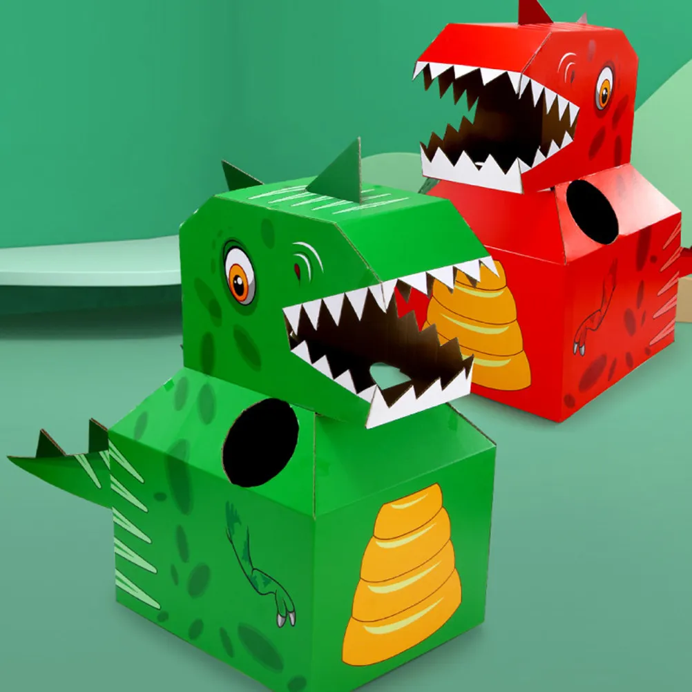 puzzle-stereoscopico-indossabile-in-cartone-dinosauro-verde-fatto-a-mano-diy-creativo-educativo-per-bambini-puzzle-per-coordinazione-occhio-mano