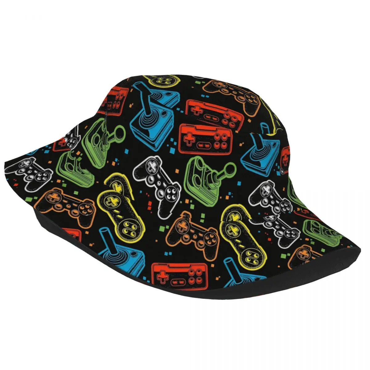 Video Game Gaming Controller Bucket Hat for Men Women Travel Sun Hat Fashion Packable for Camping Fishing Fisherman Hats Bob Hat