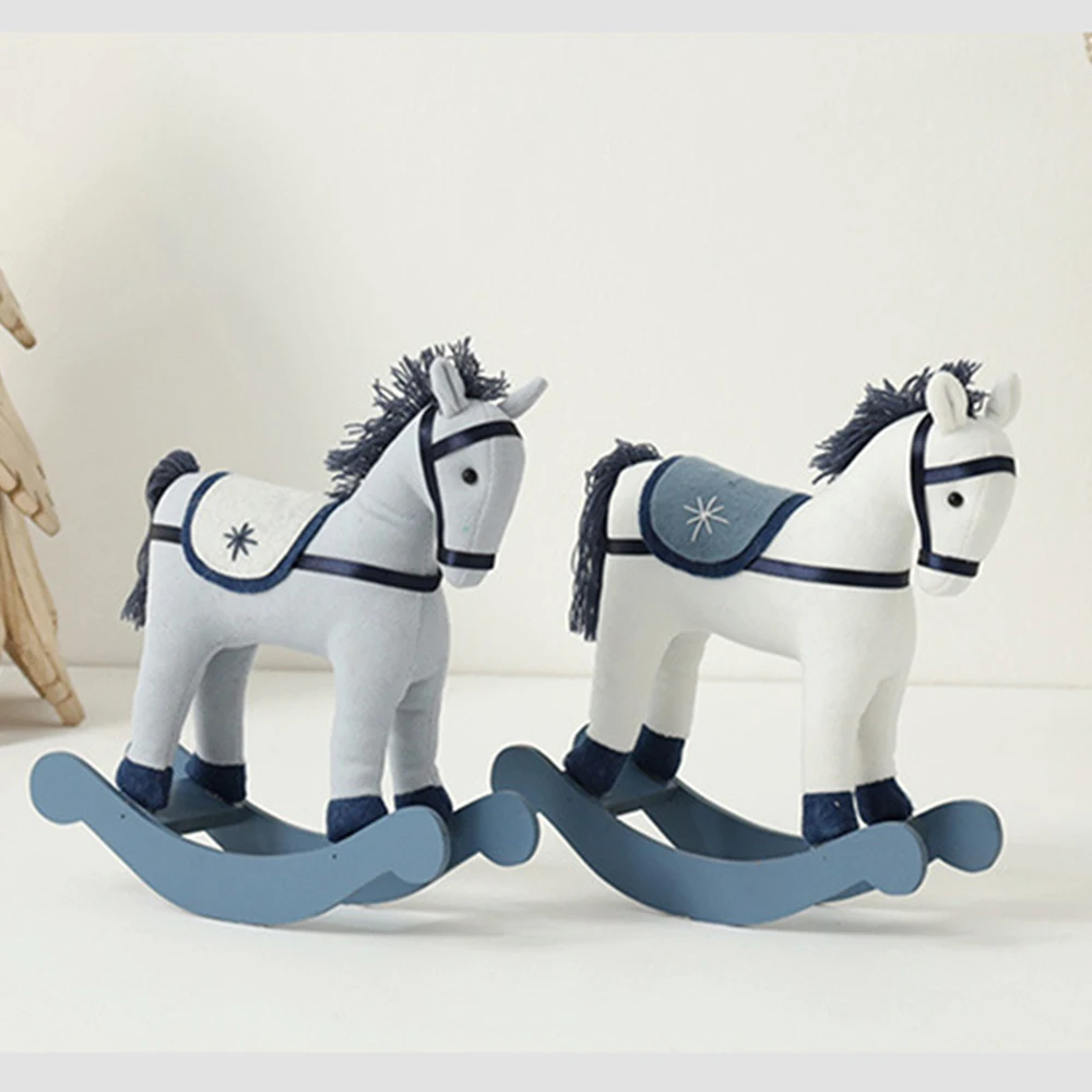 

Christmas decorations rocking horse dolls for living room study and bedroom decoration Christmas ornaments Christmas gifts toys