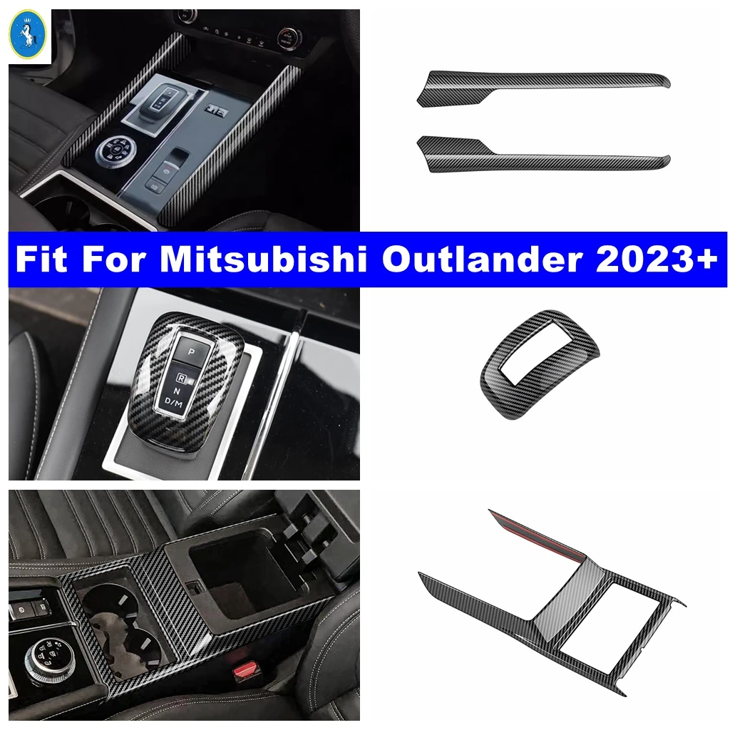 

For Mitsubishi Outlander 2023 - 2025 ABS Auto Shifter Head Knob / Gear Trim Strip / Central Control Panel Cover Trim Accessories