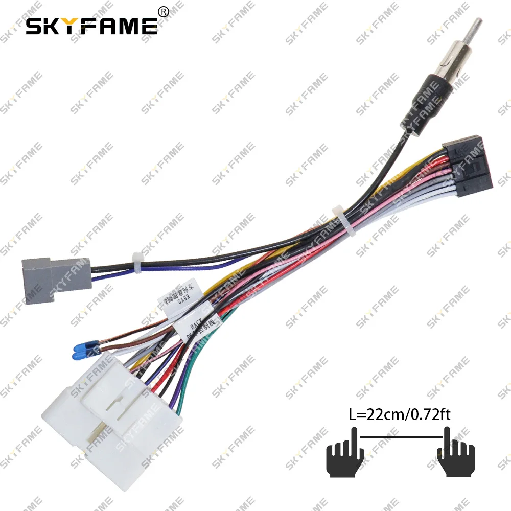 Skyfamcar 16pin الأسلاك تسخير محول أندرويد راديو كابل الطاقة ل ايسوزو D-MAX