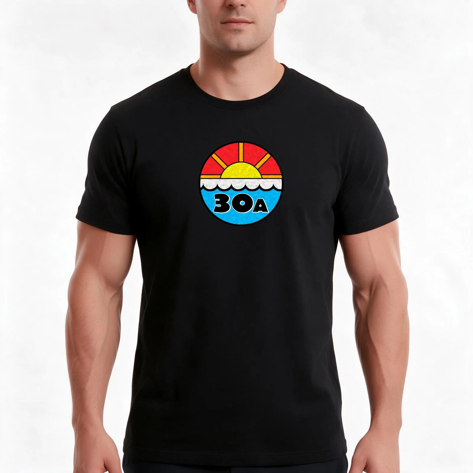 30A Emerald Coast Beach Ocean Vacation Florida T-Shirt, Summer Casual Cotton Tee, Oversized Streetwear Tops, Unisex Men Women