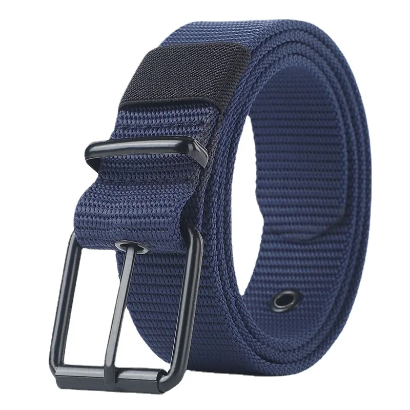 Perforated canvas belt for men and women Jeans cloth pants needle buckle belt for Student youth recreational sports belt for wom