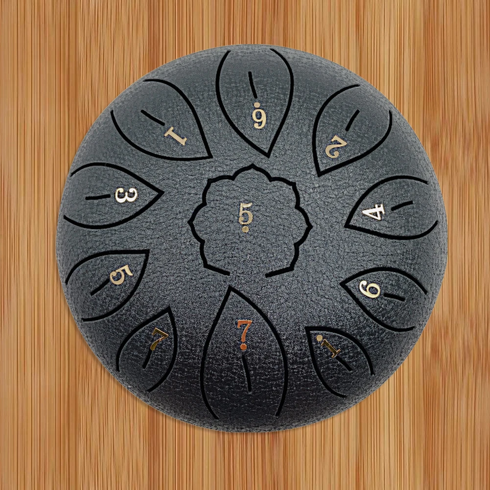 Steel Tongue Drum 6 inch 11 Notes Hand Pan Drum with Drumsticks Yoga Meditation Drum Percussion Musical Instrument for Beginners