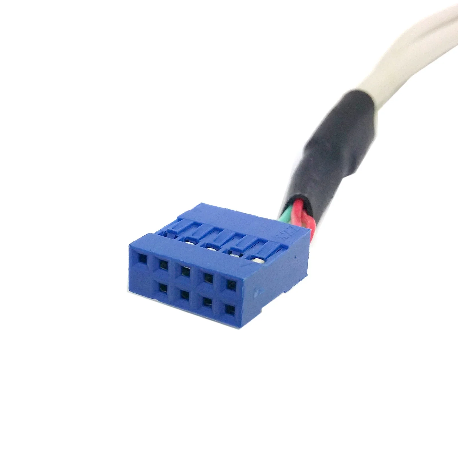USB 2.0 Type A Female Back Panel To Motherboard 9pin Cable 30cm With Low Profile 8cm Height PCI Bracket White Cord