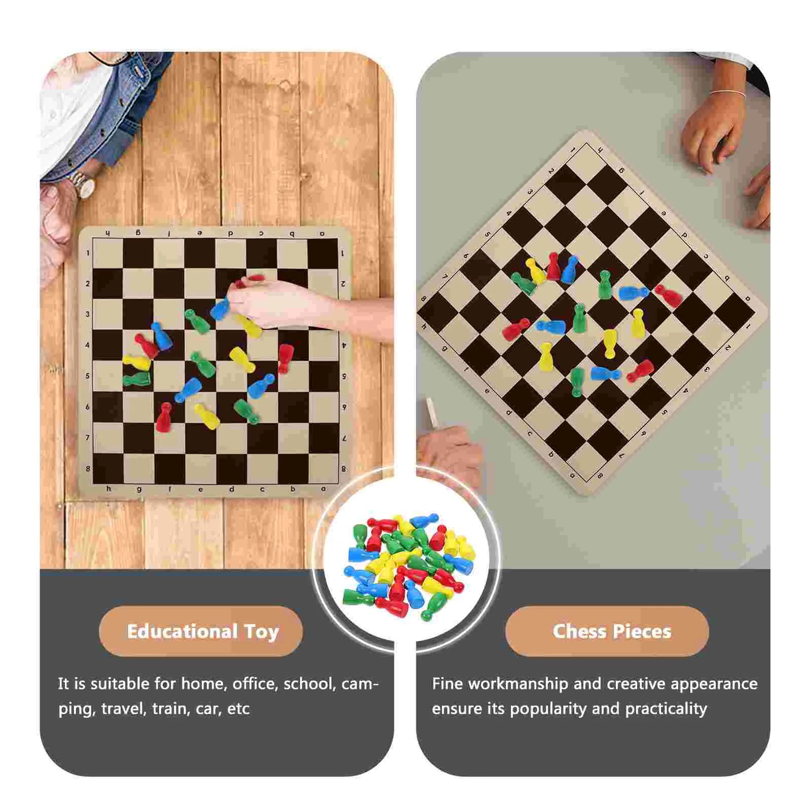 Puzzle Toys Piece Magnetic Chess Flight Chessman Wooden Educational Fun Board Game