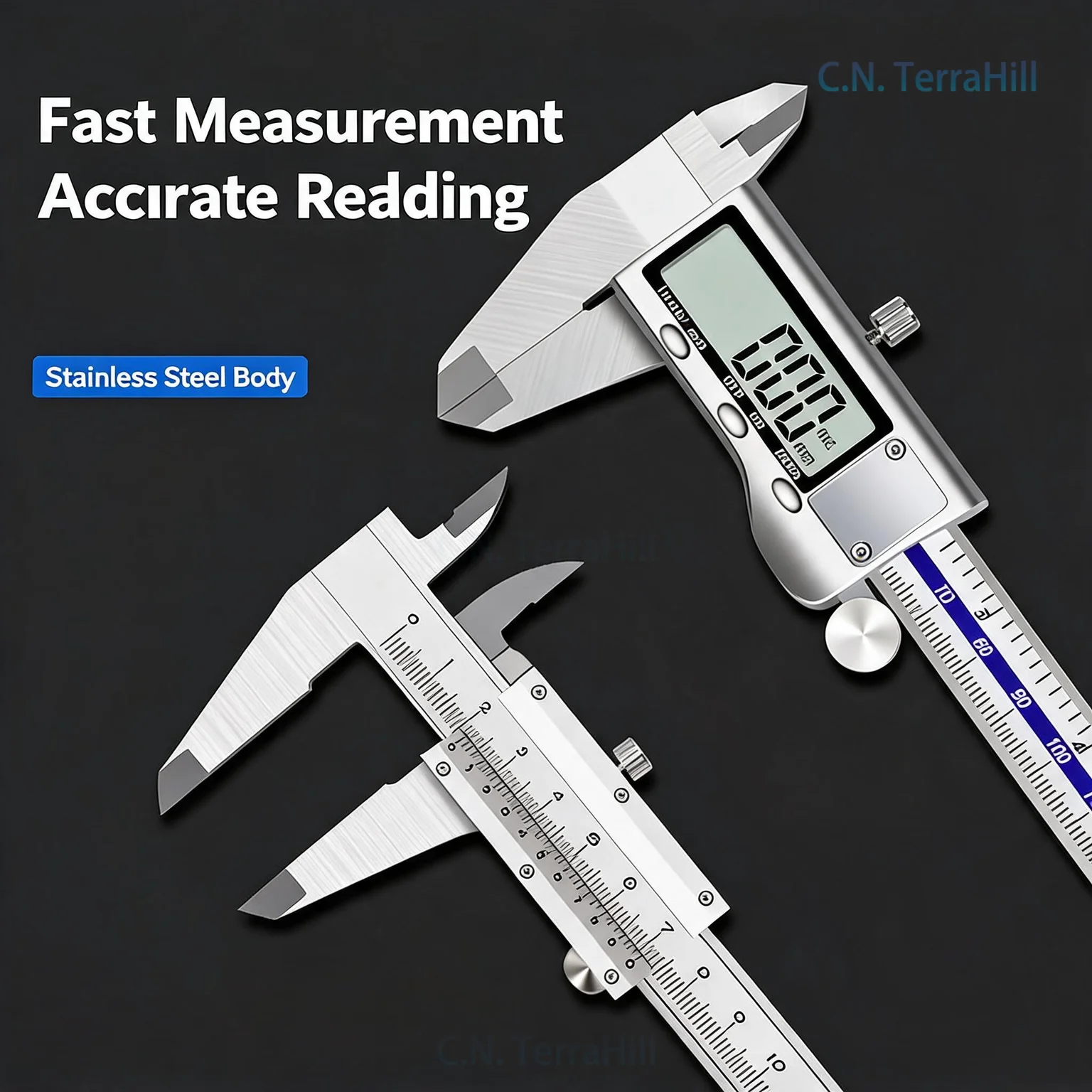 Vernier Caliper Digital Electronic High Precision Jewelry Jade Bracelet Size Measuring Tool for Jewelry Appraisal