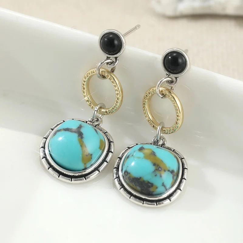 أقراط على الطراز العرقي الهندسي القديم، بالإضافة إلى إكسسوارات مجوهرات للعطلات والعطلات #5