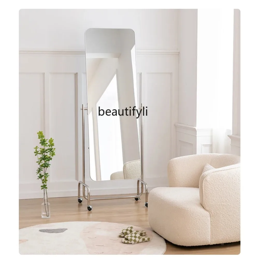 Full-Length Mirror Dressing Floor Slimming Arch Movable Clothing Store Dedicated Full-Length Mirror living room decoration