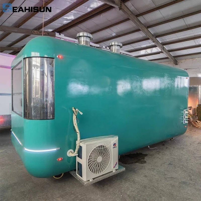 عربة طعام القهوة المدمجة المخصصة، حل عمل مصمم، مشروبات الوجبات السريعة، مقطورة الآيس كريم، المطبخ المحمول #5