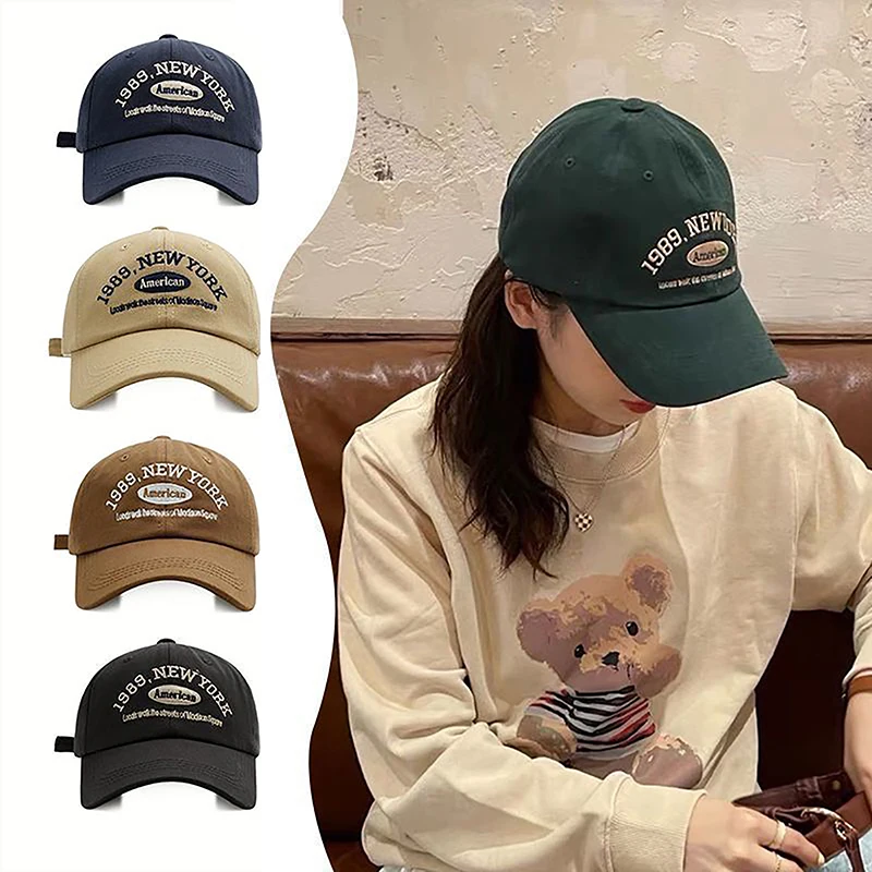 Baseball Caps For Men And Women All Seasons Versatile Street Letter Embroidered Caps Summer Couples