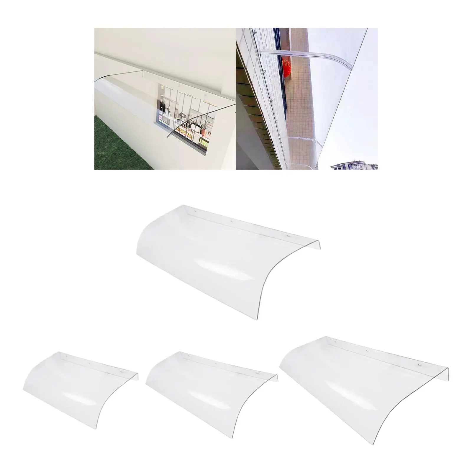 

Window Awning Porch Cover Easy Installation Wind Blocker Patio Shade Front Door Canopy for Entrance, Balcony Household Garage