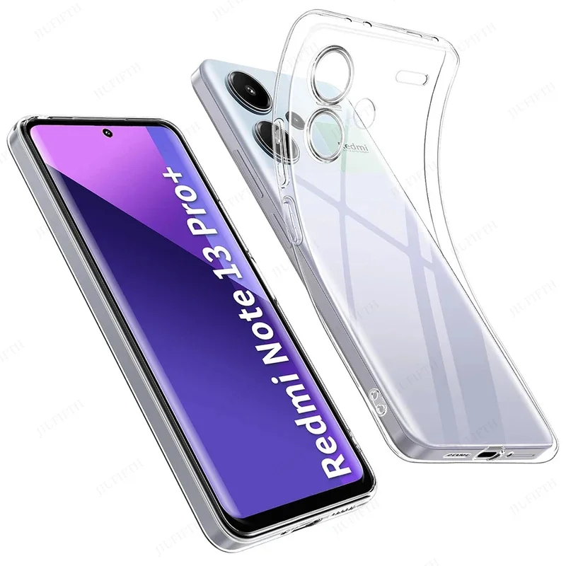 Funda suave de silicona ultrafina para Xiaomi Redmi Note 13 Pro Plus 12 Pro 12S 4G 5g, funda trasera transparente a prueba de golpes