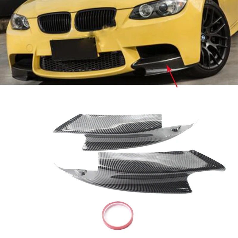 1Pair Car Front Left & Right Lower Bumper Splitter For BMW E90 E92 E93 M3 2006-2013 Front Lip Trim Protective Guard