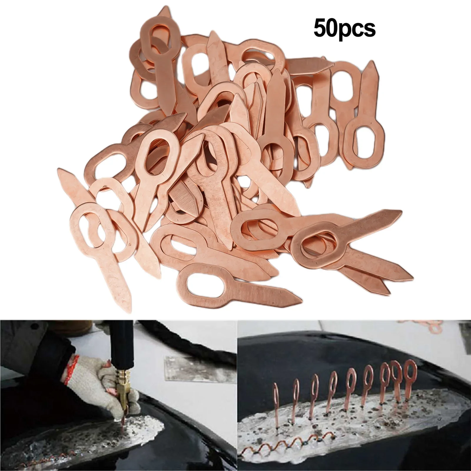 Spot Welding Dent Pulling Rings, Copper Plated, Sturdy And Long Lasting, Easy To Use, Protects Car Panels From Rust And Dents