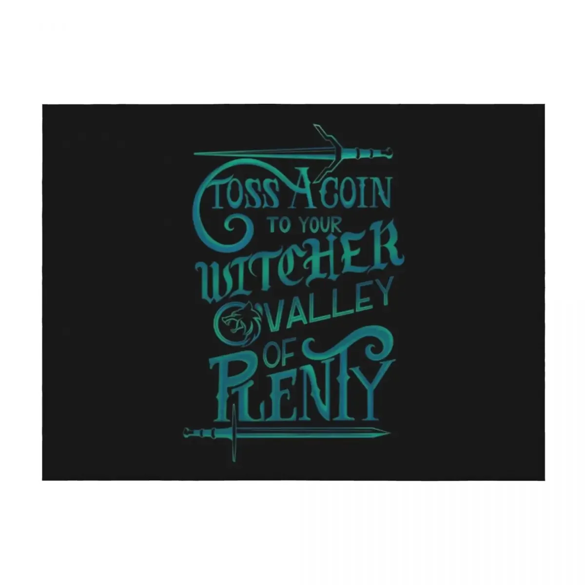 

Toss A Coin to Your Witcher - Black Throw Blanket Plaid warm for winter Thins Thermals For Travel Blankets