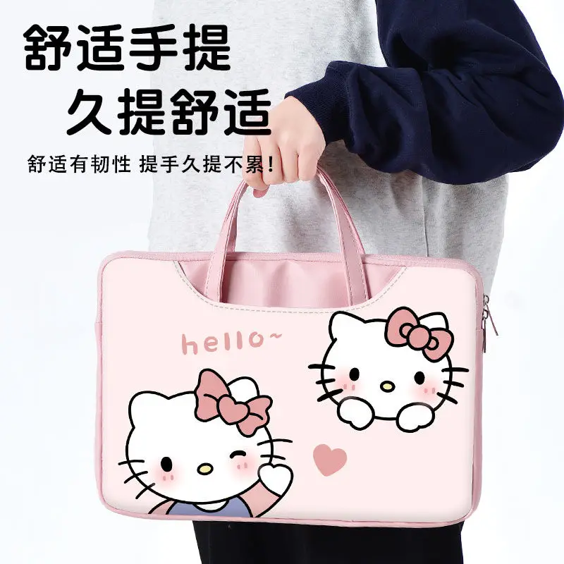 Sanrio hello kitty bolsa para laptop fofa de grande capacidade organizador de tablet bolsa de desenho animado capa para laptop 11 polegadas 13 polegadas 14 polegadas 16 polegadas 12 polegadas 15 polegadas