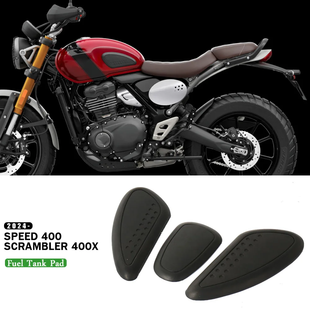 Motorcycle Tank Pad Non-slip Side Fuel Rubber Waterproof Stickers For Speed SPEED 400 For Scrambler 400X 2024 2025