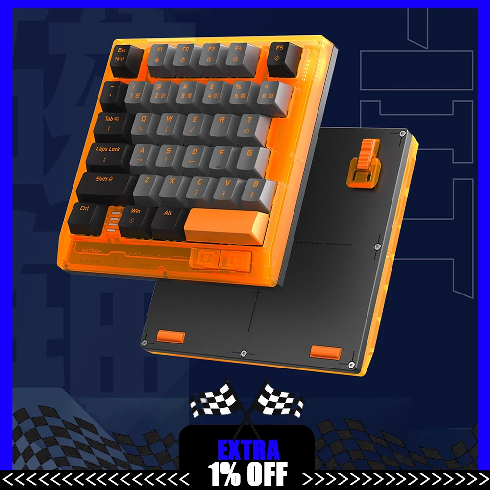 

Teamwalf Hitboy HK35 Magnetic Switch Keyboard Single Hand Wired Keyboard Semi Aluminum 8k Rgb Gamer Keyboard For FPS Valorant