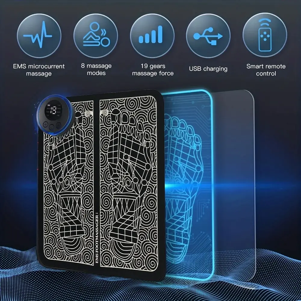 جهاز تدليك القدم الكهربائي القابل لإعادة الشحن للرجال والنساء ، جهاز التحكم عن بعد ، استرخاء العضلات ، مدلك قابل للطي ، تخفيف التعب #3