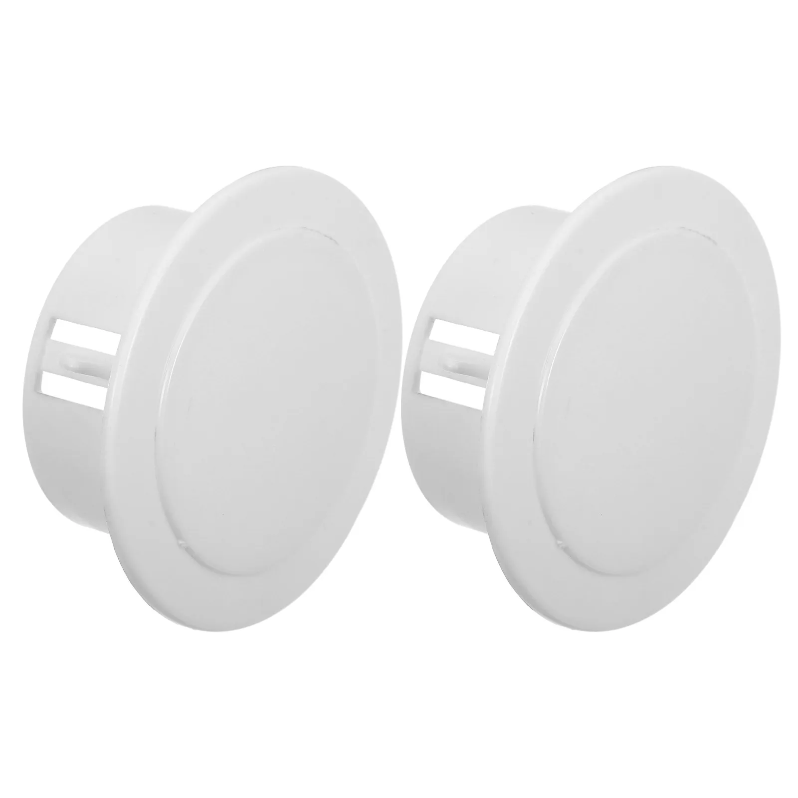 2Pcs Round Vent Cap Plastic Air Conditioner Wall Plate Cover for 63-76Mm Hole Sealing Dustproof Decorative Ac Outlet Cover